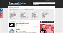 Desktop Screenshot of empresasbolivia.net